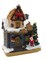 Festive Cottage with Santa Claus. Christmas Village Wizardi F07-N1-11-601